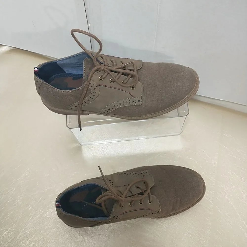 Tommy Hilfiger Michael Saddle Oxford Boy's Shoes SZ 4 brown.